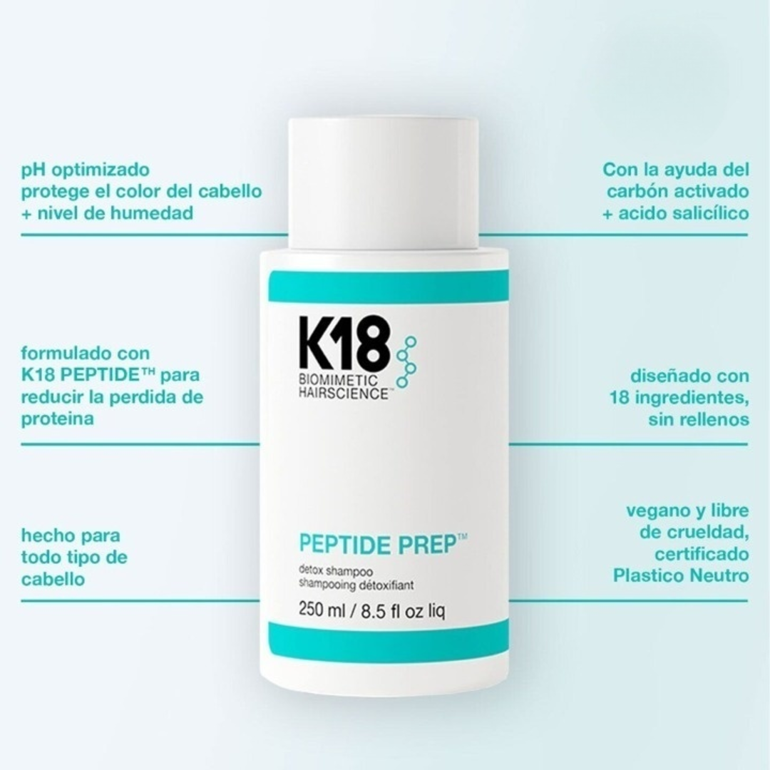 K18 PEPTIDE PREP DETOX SHAMPOO 250ML (SHAMPOO DESINTOXICANTE)